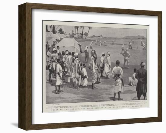 Peace in the Soudan, the First Cricket Match Ever Played at Khartoum-Henry Marriott Paget-Framed Giclee Print