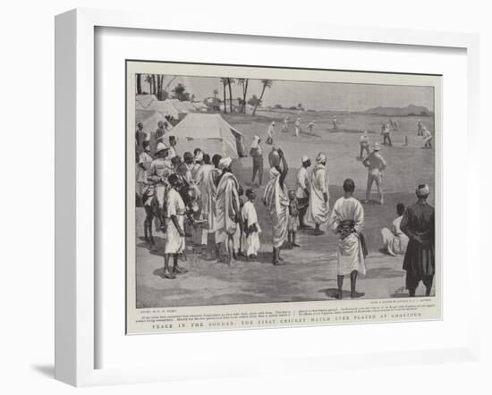 Peace in the Soudan, the First Cricket Match Ever Played at Khartoum-Henry Marriott Paget-Framed Giclee Print