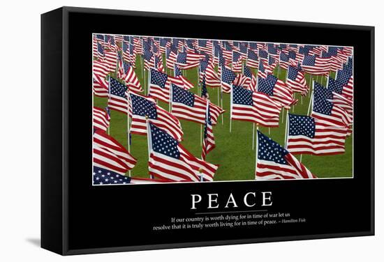 Peace: Inspirational Quote and Motivational Poster-null-Framed Stretched Canvas