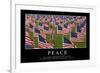 Peace: Inspirational Quote and Motivational Poster-null-Framed Photographic Print