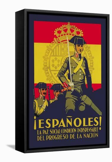 Peace is Indispensable for the Progress of the Nation-Quintanilla-Framed Stretched Canvas