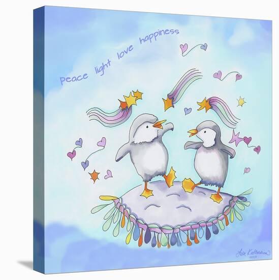 Peace Light Love Happiness-Lisa Katharina-Stretched Canvas