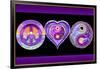Peace Love and Happiness-null-Framed Blacklight Poster