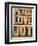 Peace, Love and Joy Word Abstract-PixelsAway-Framed Art Print