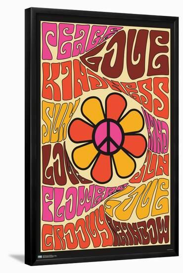 Peace, Love, and Kindness-Trends International-Framed Poster