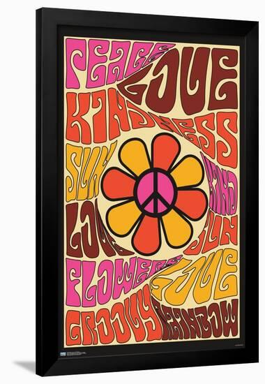 Peace, Love, and Kindness-Trends International-Framed Poster