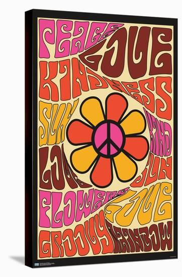 Peace, Love, and Kindness-Trends International-Stretched Canvas