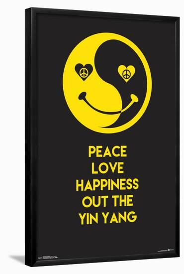 PEACE LOVE HAPPY-null-Framed Poster