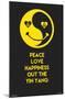 PEACE LOVE HAPPY-null-Mounted Poster