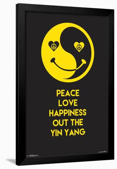 PEACE LOVE HAPPY-null-Framed Poster