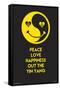 Peace Love Happy-Trends International-Framed Stretched Canvas