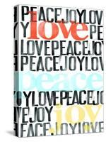 Peace, Love, Joy I-Deborah Velasquez-Stretched Canvas