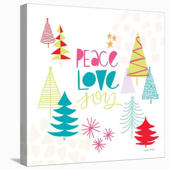 Peace Love Joy II Bright-Cheryl Warrick-Stretched Canvas