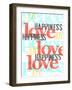 Peace, Love, Joy III-Deborah Velasquez-Framed Art Print