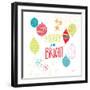 Peace Love Joy IV Bright-Cheryl Warrick-Framed Art Print