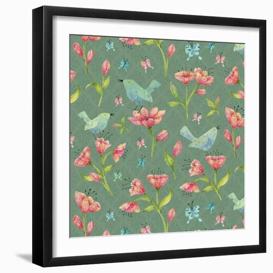 Peace Love Joy Pattern-Yachal Design-Framed Giclee Print