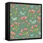 Peace Love Joy Pattern-Yachal Design-Framed Stretched Canvas