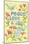 Peace Love Joy-Yachal Design-Mounted Giclee Print