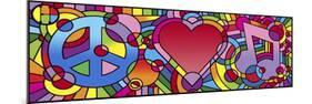 Peace Love Music A-Howie Green-Mounted Giclee Print