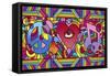 Peace Love Music C-Howie Green-Framed Stretched Canvas