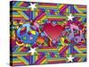 Peace Love Music D-Howie Green-Stretched Canvas