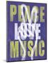 Peace, Love, Music-Erin Clark-Mounted Giclee Print