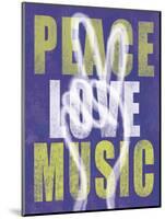 Peace Love Music-Erin Clark-Mounted Art Print