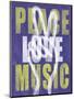 Peace Love Music-Erin Clark-Mounted Art Print
