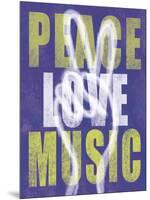 Peace Love Music-Erin Clark-Mounted Art Print