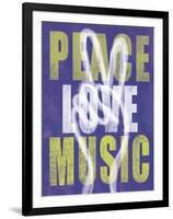 Peace Love Music-Erin Clark-Framed Giclee Print