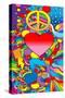 Peace Love Music-Howie Green-Stretched Canvas