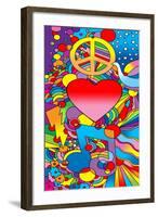 Peace Love Music-Howie Green-Framed Giclee Print