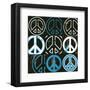 Peace Mantra (blue)-Erin Clark-Framed Art Print