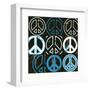 Peace Mantra (blue)-Erin Clark-Framed Art Print