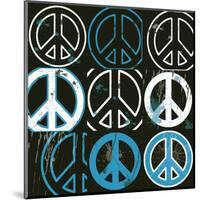 Peace Mantra (blue)-Erin Clark-Mounted Art Print