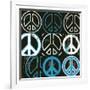 Peace Mantra (blue)-Erin Clark-Framed Art Print