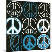 Peace Mantra (blue)-Erin Clark-Mounted Art Print