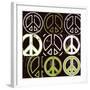 Peace Mantra (green)-Erin Clark-Framed Art Print