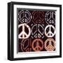 Peace Mantra (orange)-Erin Clark-Framed Giclee Print