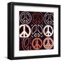 Peace Mantra (orange)-Erin Clark-Framed Art Print