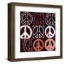 Peace Mantra (orange)-Erin Clark-Framed Art Print