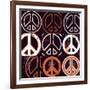 Peace Mantra (orange)-Erin Clark-Framed Art Print