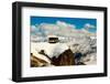 Peace Monument, Caucasus Mountains, Border of Russia and Georgia, Central Asia, Asia-Laura Grier-Framed Photographic Print