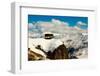 Peace Monument, Caucasus Mountains, Border of Russia and Georgia, Central Asia, Asia-Laura Grier-Framed Photographic Print