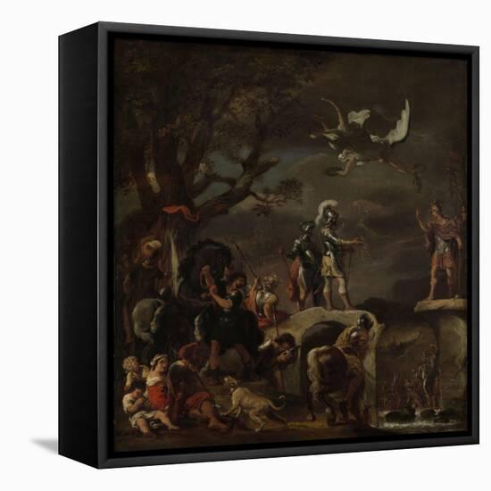 Peace Negotiations Between Claudius Civilis and Quintus Petillius Cerealis-Ferdinand Bol-Framed Stretched Canvas