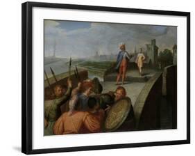 Peace Negotiations Between Julius Civilis and the Roman General Cerialis-Otto van Veen-Framed Art Print