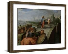 Peace Negotiations Between Julius Civilis and the Roman General Cerialis-Otto van Veen-Framed Art Print