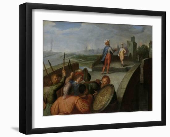 Peace Negotiations Between Julius Civilis and the Roman General Cerialis-Otto van Veen-Framed Art Print