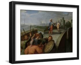 Peace Negotiations Between Julius Civilis and the Roman General Cerialis-Otto van Veen-Framed Art Print