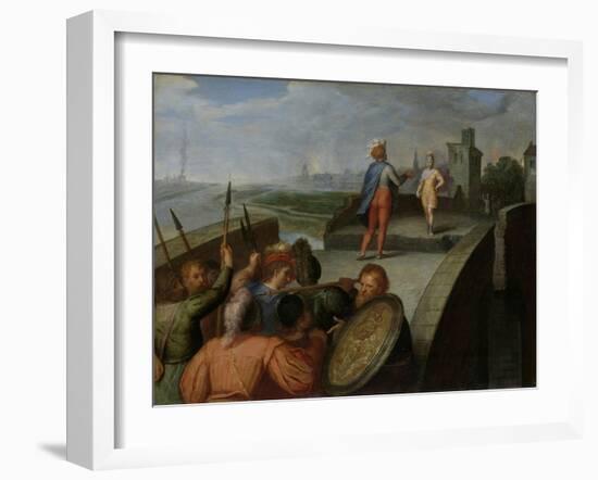 Peace Negotiations Between Julius Civilis and the Roman General Cerialis-Otto van Veen-Framed Art Print